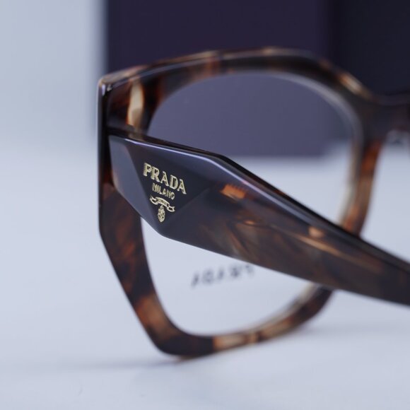 Prada PR18WV 07R1O1 Cat Eye Eyeglasses 54mm - Caramel Havana - Picture 6 of 10